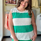 Green Wide Stripe Tank