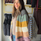 Jewel Tone Color Block Cardigan