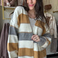 Grey & Mustard Stripe Cardigan