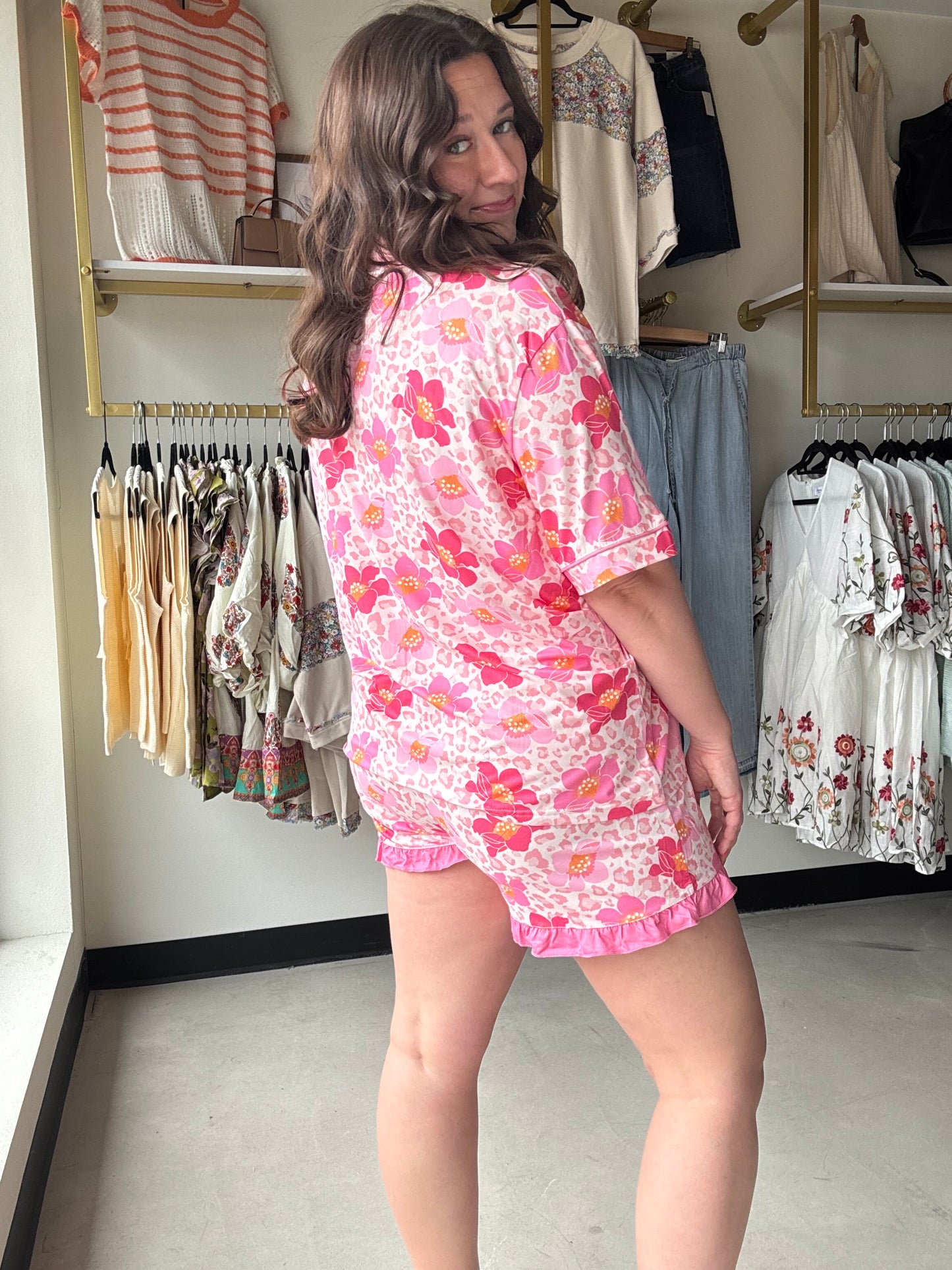 Spotted In Bloom PJ Set