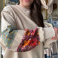 Oatmeal Mix Sleeve Pullover