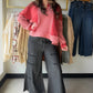 Black Fringe Wide Leg Pants