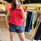 Essential High Rise Fray Jean Shorts