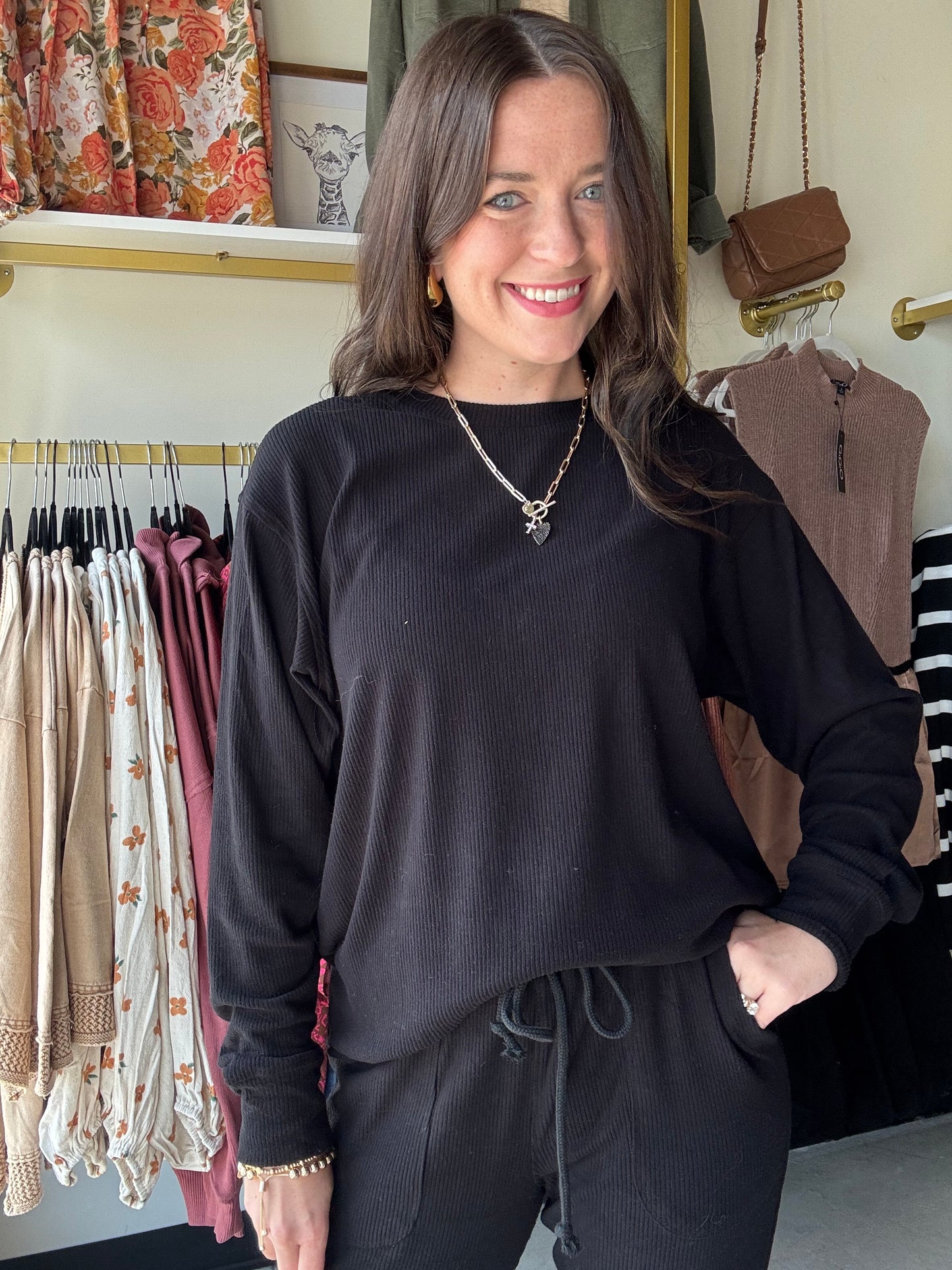 Black Corrine Pullover
