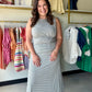 Sage Geometric Side Knot Dress