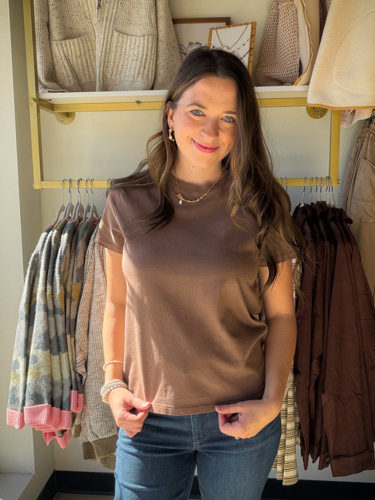 Deep Mahogany Asher Tee
