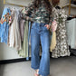 Double Cuff Wide Leg Denim - Vervet