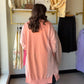 Coral Desi Sweatshirt Cardigan