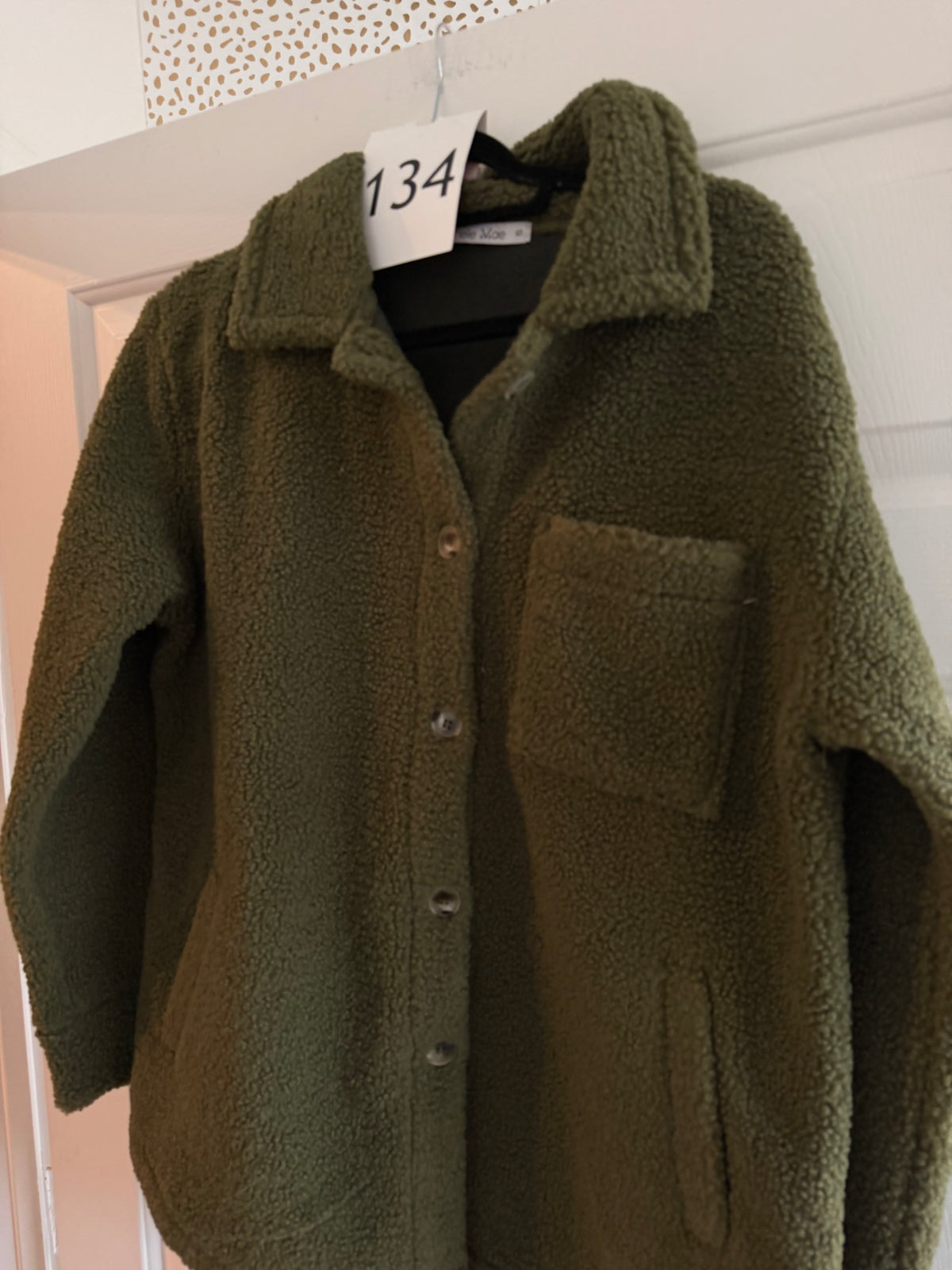 Olive Sherpa Jacket