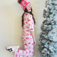 Pink Santa Face PJ Set