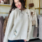 Embroidered Floral Accent Sweater