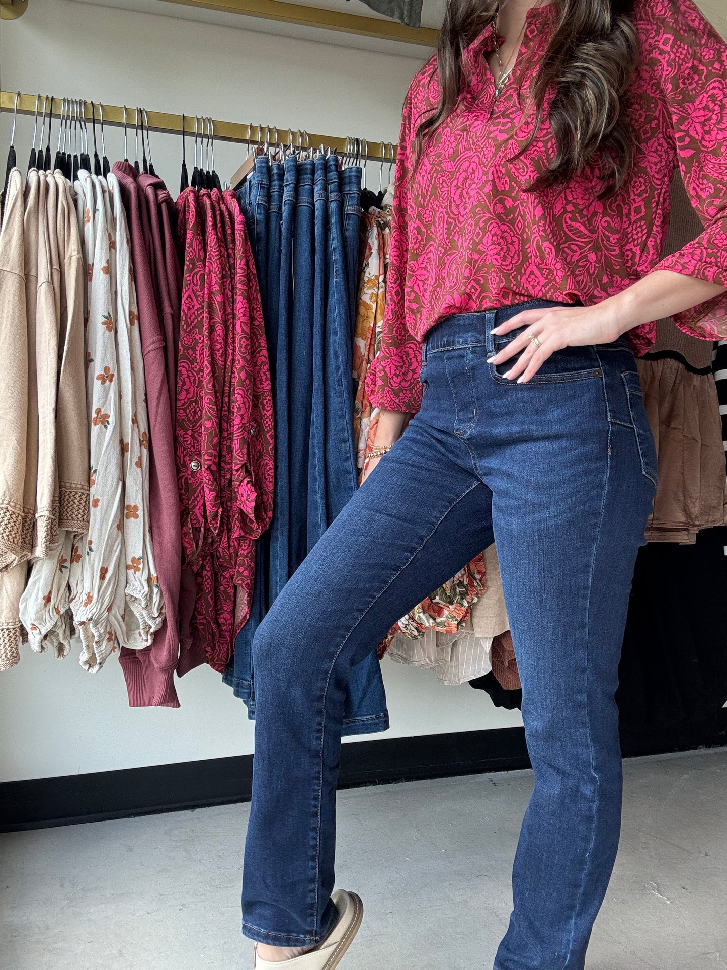 Sophia Pull On Straight Jeans