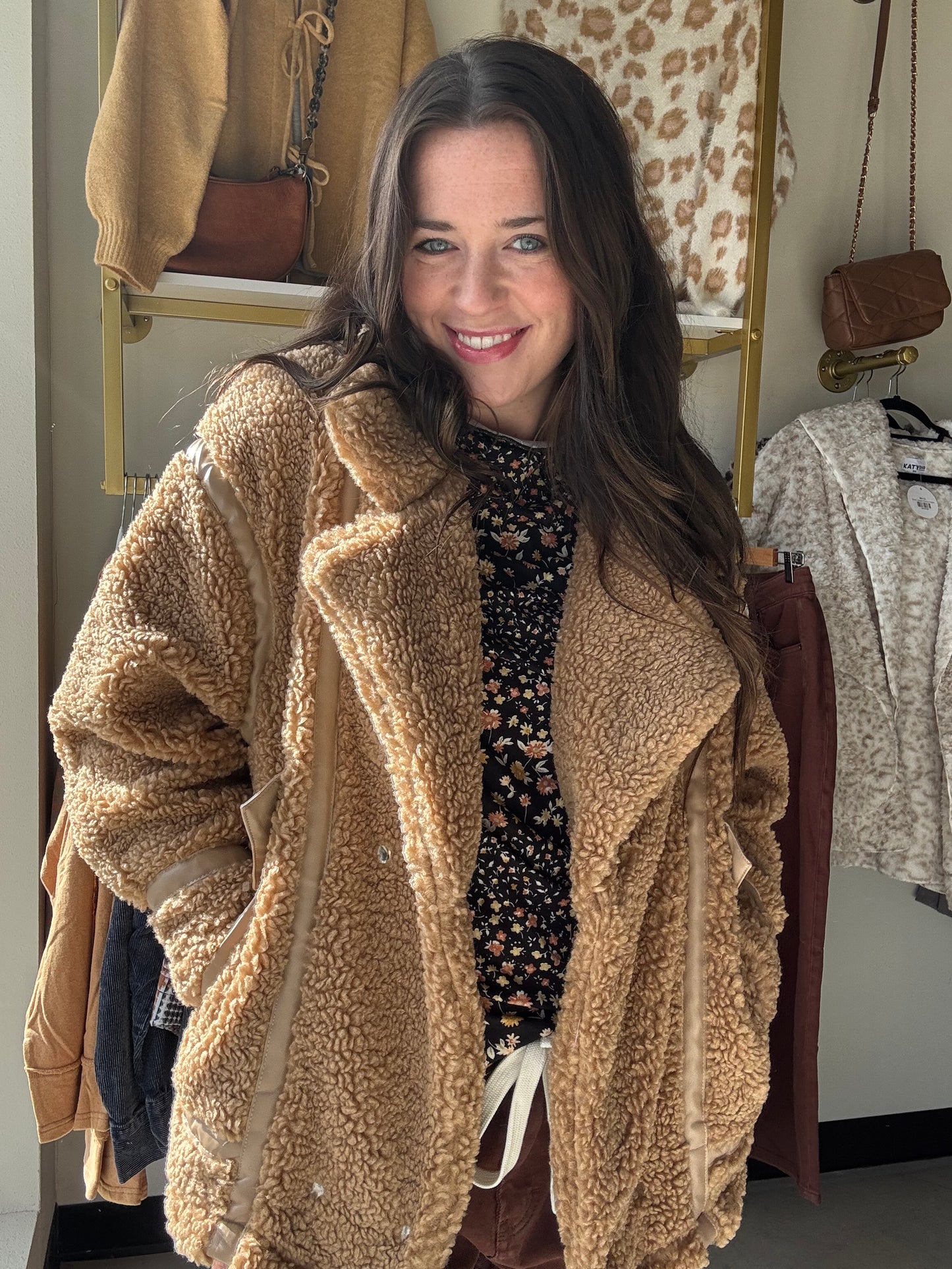 Brown Sherpa Teddy Jacket