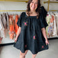 Embrace effortless charm with this Easel babydoll dress, featuring stunning floral embroidery and trendy puff sleeves. The relaxed A-line silhouette and lightweight woven fabric ensure all-day comfort without sacrificing boho-chic style. Best of all? It has pockets!