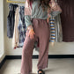 Easy days deserve pants with a little character. The Mocha Mineral Wash Knit Pants by Easel pair a washed terry look with a wide-leg, cropped-ankle silhouette. Pull them on with a simple tee for a relaxed afternoon, or add a coordinating knit when you want an outfit that feels put together without trying too hard.

Details to love

Mineral-washed mocha finish in 100% cotton terry knit.
Wide leg with cropped ankle length.
Elastic waistband with drawstring.
Front side pockets and side-panel seam detail.
Size 
