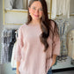 y never looked so cool. The Latte Mineral Washed Sweater by Easel is the kind of effortless layering piece you'll reach for again and again. Its mineral-washed finish gives it that perfectly lived-in, vintage feel, while the oversized silhouette and dropped shoulders keep things relaxed and on-trend.

Made from 100% cotton knit, this sweater breathes beautifully and gets softer with every wash. The wide crew neckline and 3/4 sleeves make it an easy transition piece from season to season, and the exposed sea