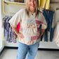 Description: PRINT PATCHWORK WASHED TERRY TOP
-ROUNDED NECKLINE
-MINERAL WASHED
-RELAXED, BOXY FIT
-MIXED FLORAL AND STRIPE PRINTS
-ROLLED UP SLEEVES
-DROPPED SHOULDER
-SMALL MEASUREMENTS : LENGTH - 26.75" &amp; BUST - 23"