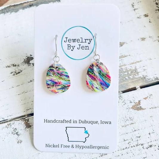 Rainbow Easter Egg Earrings