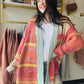Orange Taupe Multi Cardigan