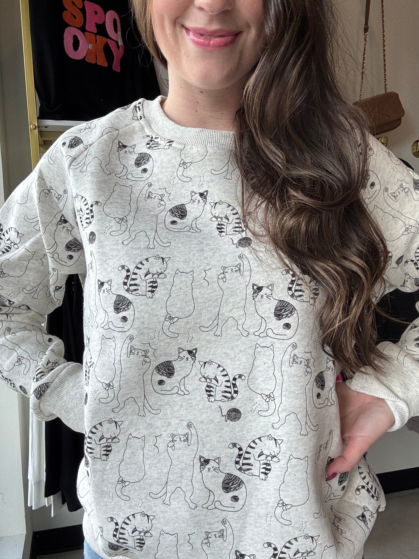Cat Doodle Crewneck