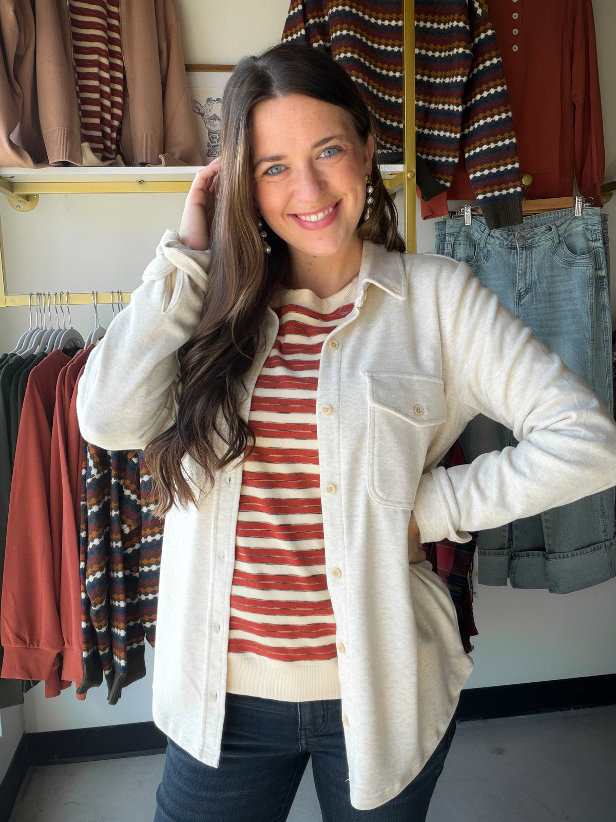 Heather Oatmeal Cassian Shirt