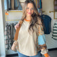 Orange & Blue Paisley Mix Top