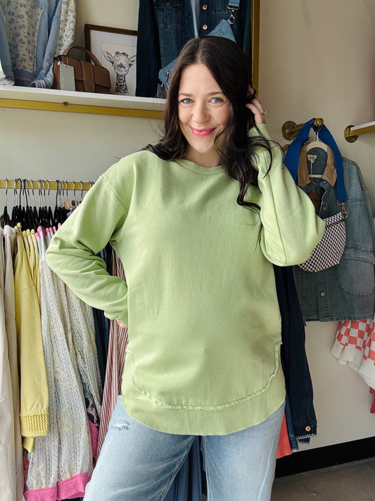 Spring Leaf Vintage Wash Pullover