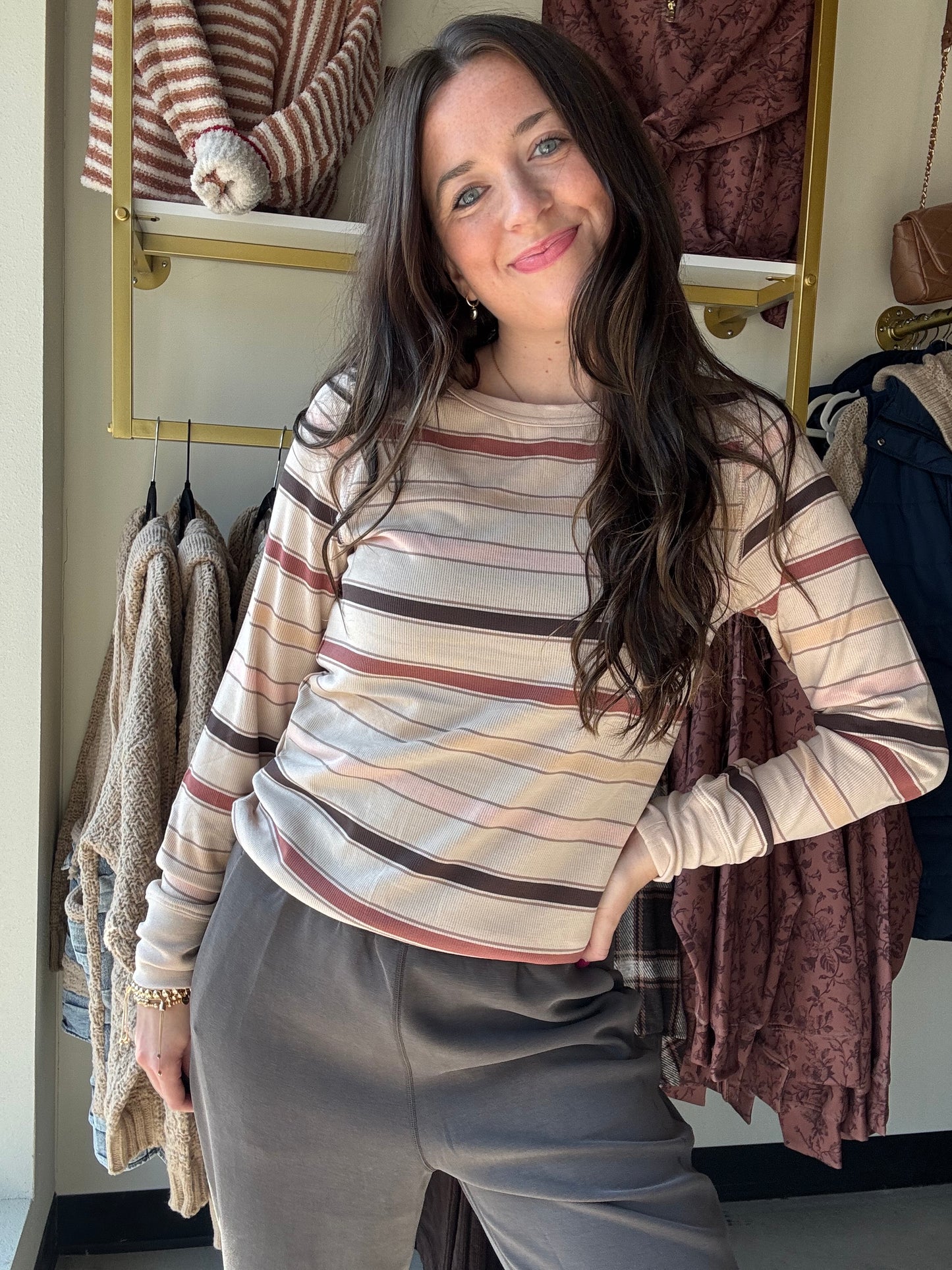 Autumn Stripe Stacey Top