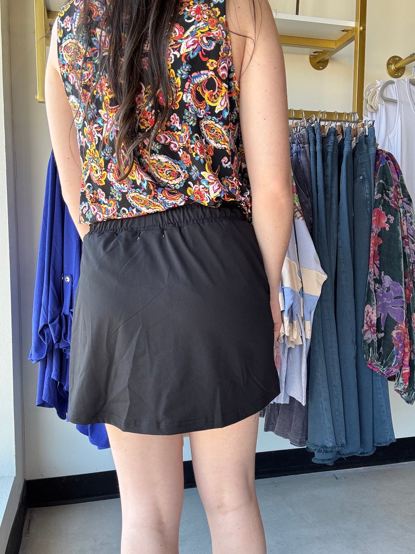 After Dark Black Skort