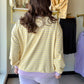 Yellow Combo Lettuce Hem Pullover