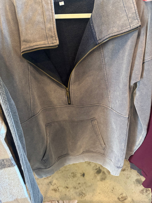 #24 Grey 1/4 Zip