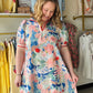 Red Accent Band Dress - Plus