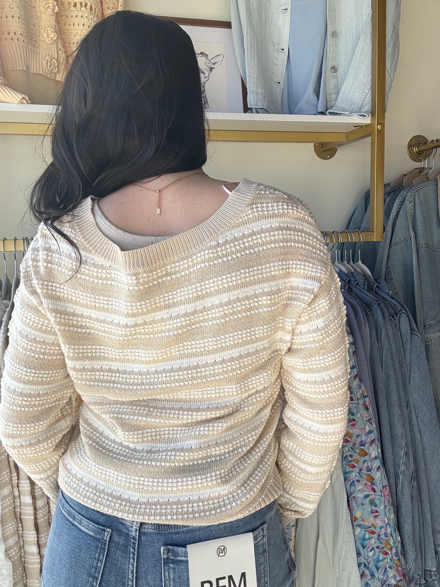 Birch White Lola Sweater