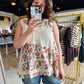 Floral Trim Lace Contrast Tank