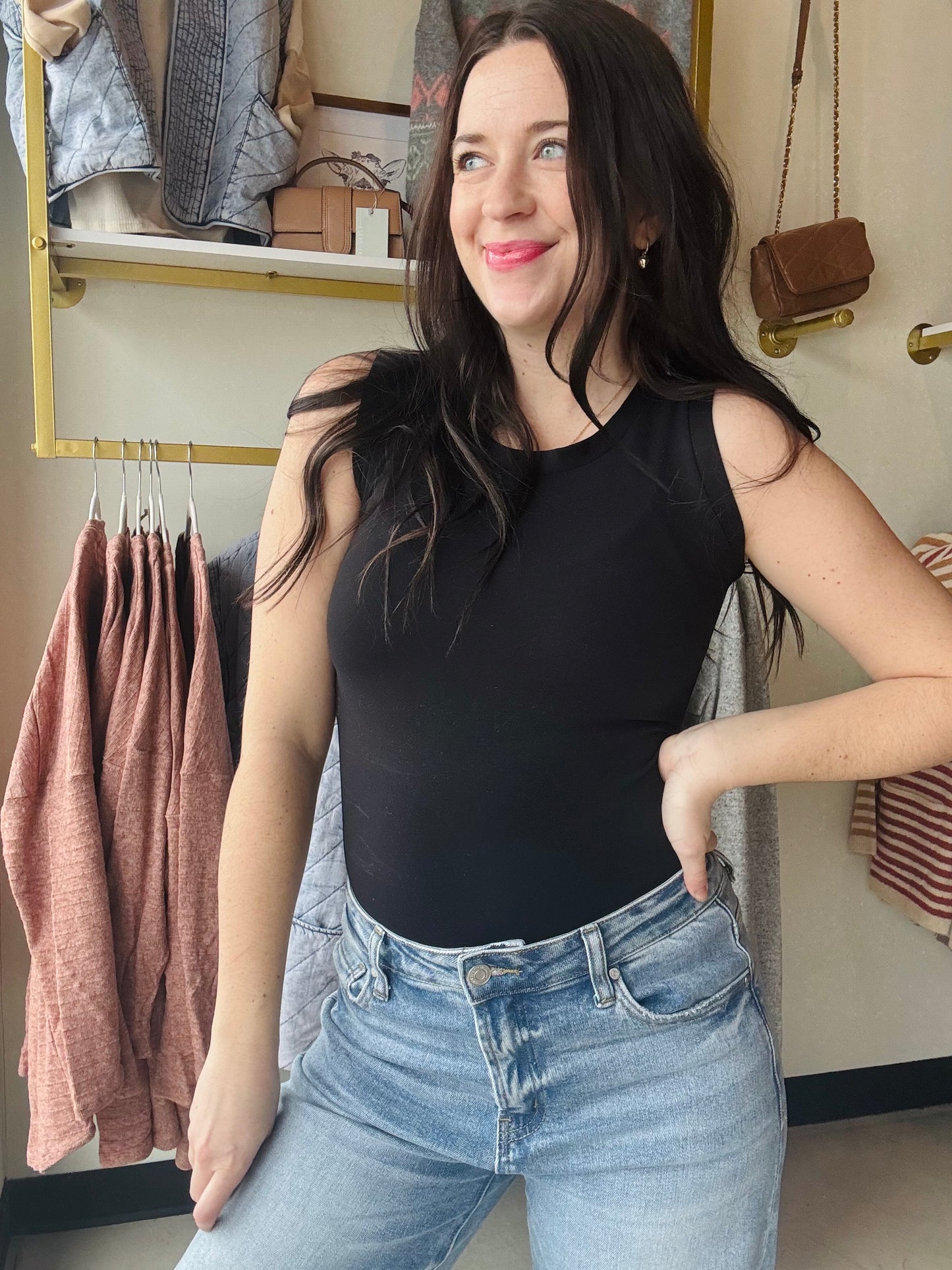 Black Reversible Seamless Tank