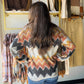 Mustard Rust Chevron Pullover