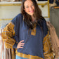 Navy Plaid Luxeknit Long Sleeve Pullover