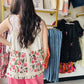 Floral Trim Lace Contrast Tank