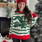 Green Stripe Merry & Bright Sweater