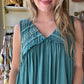 Evergreen Sleeveless Babydoll Tank