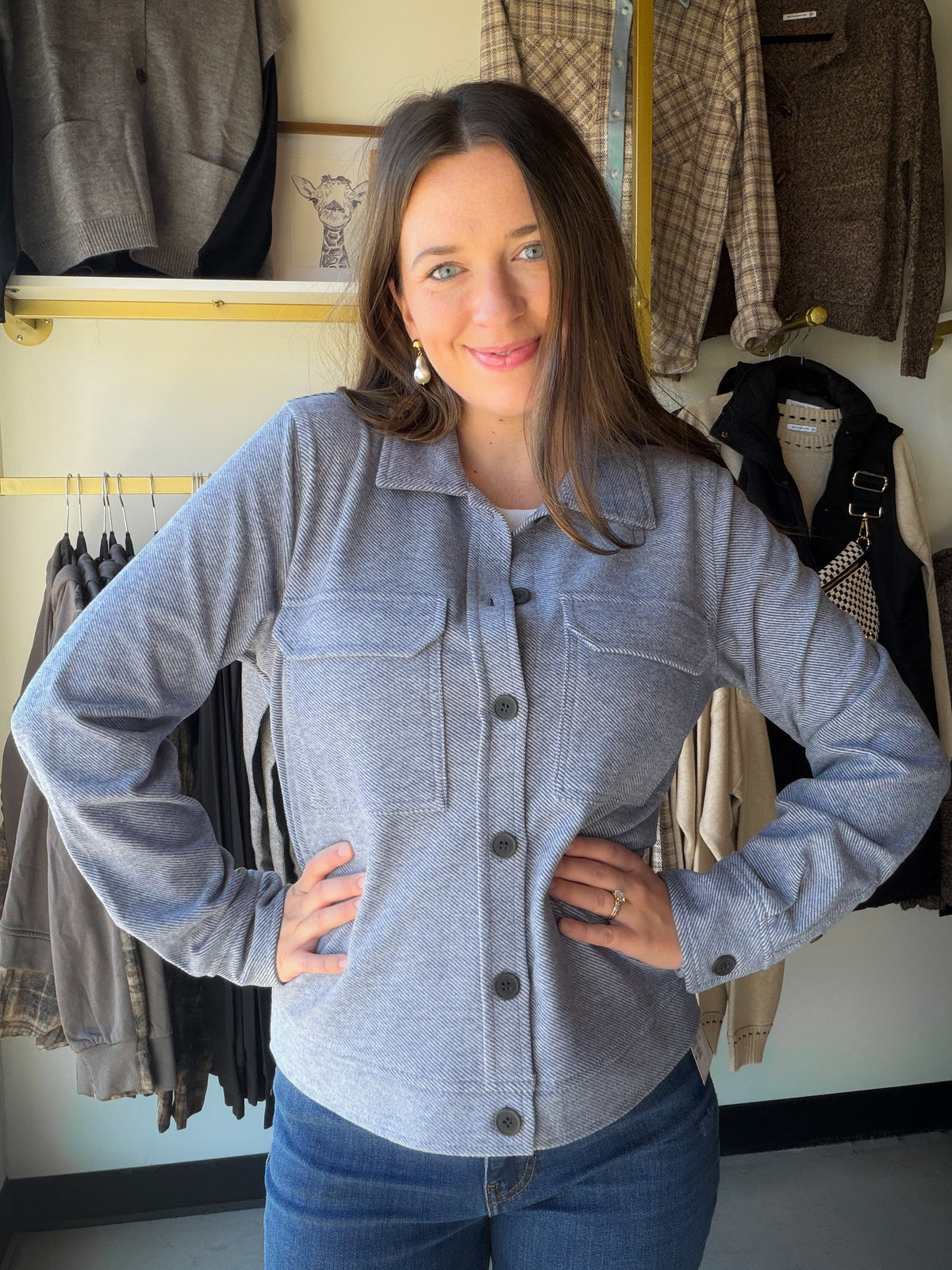 Denim Blue Faye Button Up