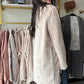 Taupe Textured Drape Coat