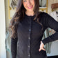 Black Button Up Cable Knit Cardigan