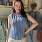 Blue Ribbed Sweater Tank