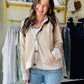 Light Taupe Varsity Cardigan