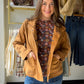 Brown Zip Front Raglan Sleeve Jacket