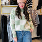 Light Green Check Sweater