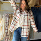 Ivory & Rust Plaid Shacket