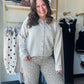 Taupe & Ivory Stripe Cardigan