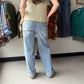 Indigo Fold Over Embroidered Denim